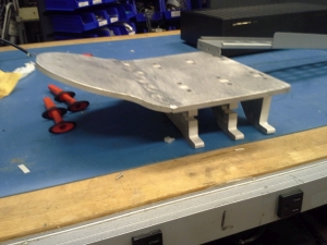 mountain board sitting next to water cooler