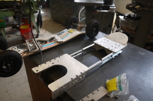 mountain board sitting next to water cooler